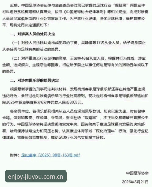 九游最新版下载教程 中国足协第三批禁足名单详解:17人终身禁赛,48人受罚